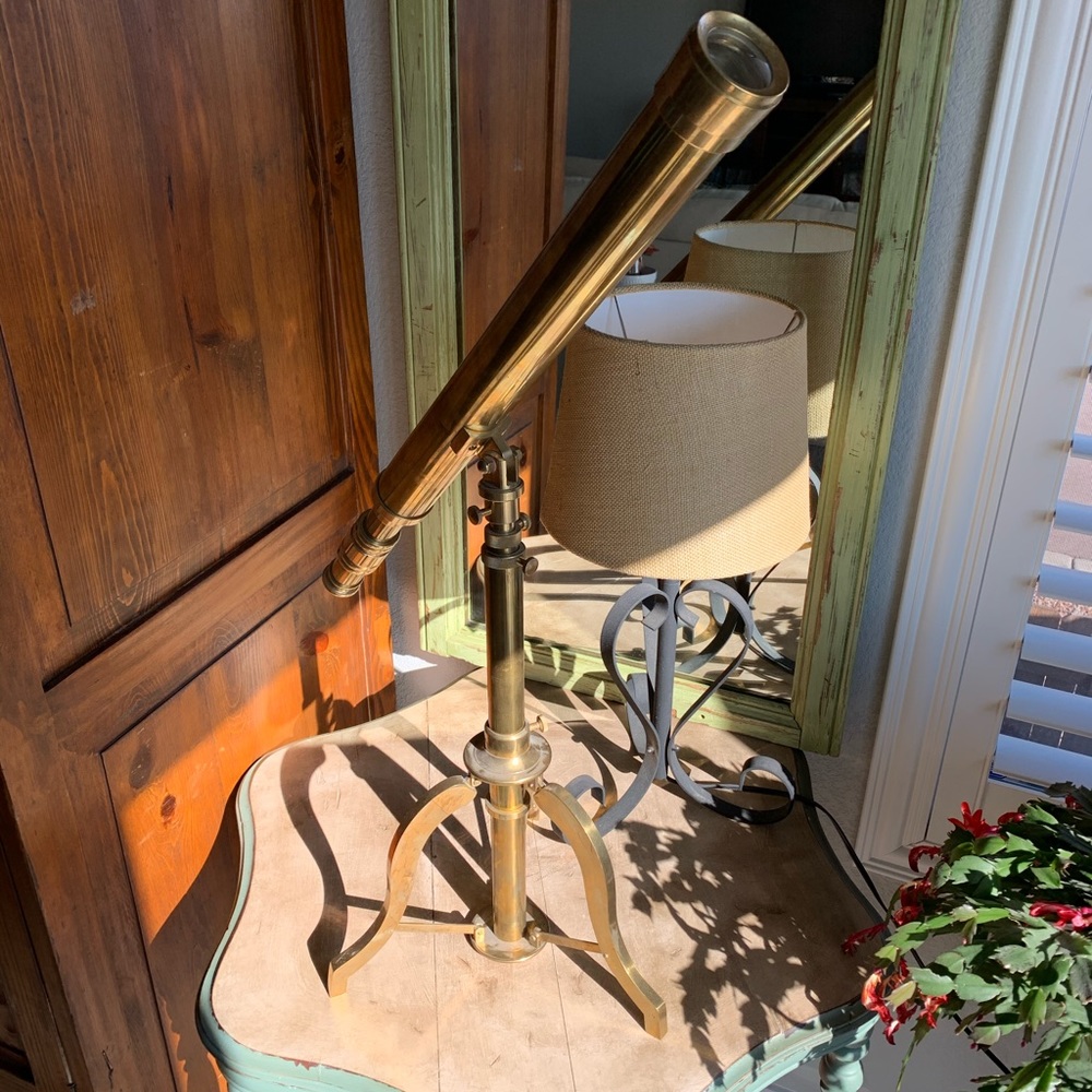 Antique Telescope  Aged Brass